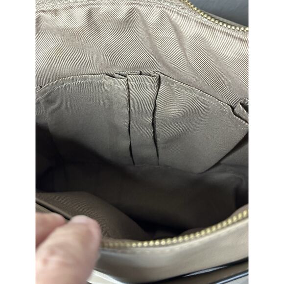 London Fog Collection Camel Brown Shoulder Handbag Purse Soft Faux Leather - Picture 12 of 16